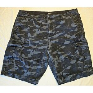 Old‎ Navy Camo Cargo Shorts Mens 40 Ripstop Gray Black Camouflage 40x10